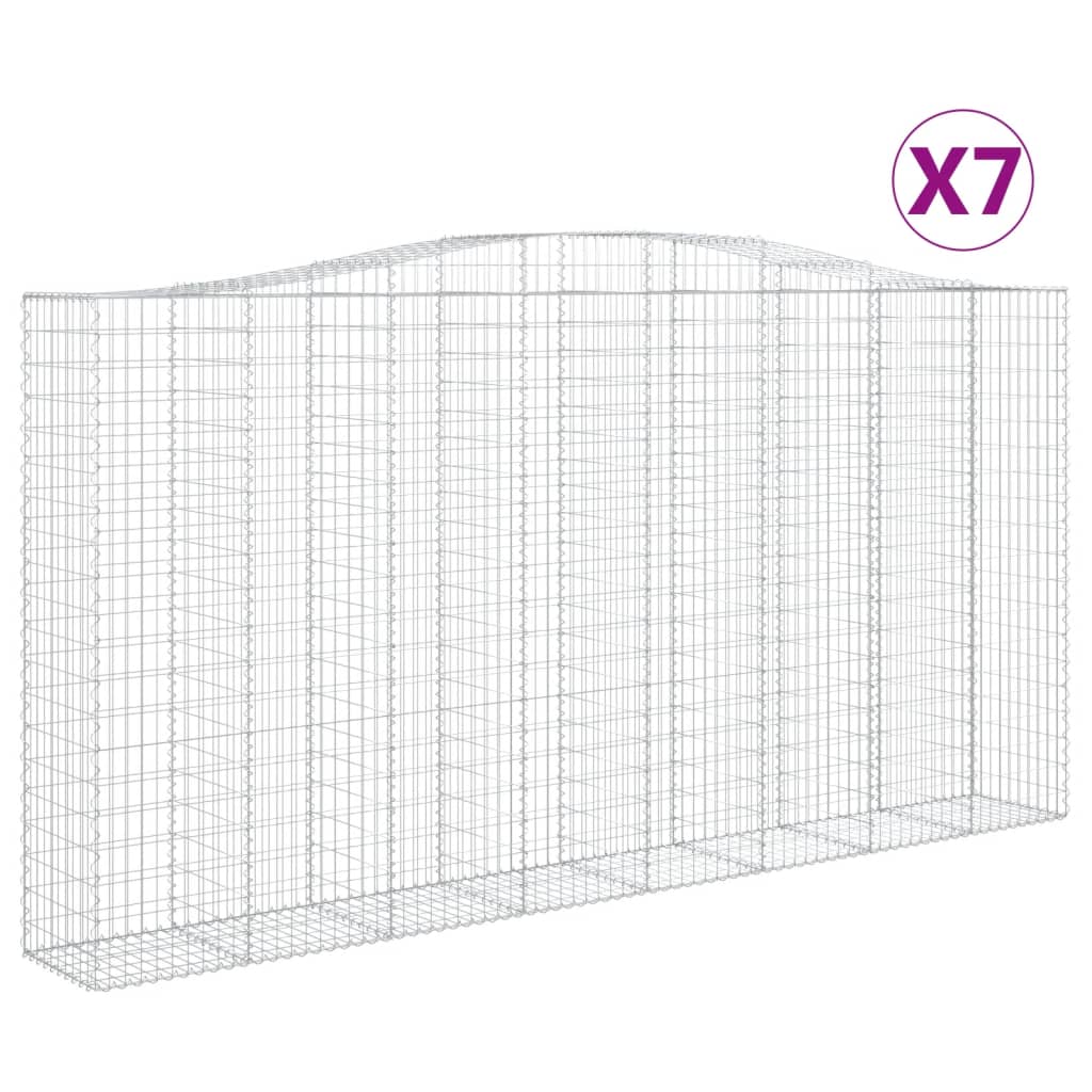Cesti Gabbioni ad Arco 7 pz 400x50x200/220 cm Ferro Zincato