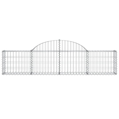 Cesti Gabbioni ad Arco 2 pz 200x30x40/60 cm Ferro Zincato