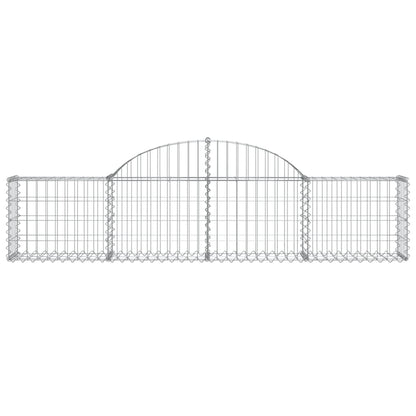 Cesti Gabbioni ad Arco 7 pz 200x30x40/60 cm Ferro Zincato