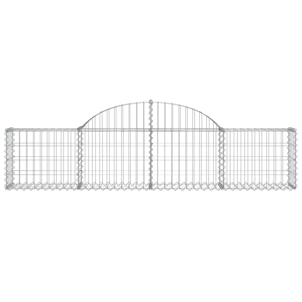 Cesti Gabbioni ad Arco 8 pz 200x30x40/60 cm Ferro Zincato