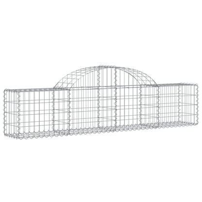 Cesti Gabbioni ad Arco 9 pz 200x30x40/60 cm Ferro Zincato