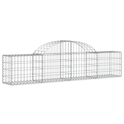 Cesti Gabbioni ad Arco 11 pz 200x30x40/60 cm Ferro Zincato