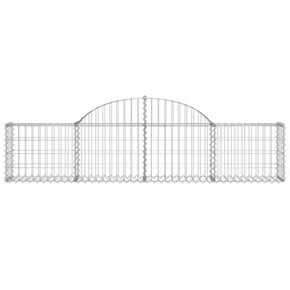 Cesti Gabbioni ad Arco 11 pz 200x30x40/60 cm Ferro Zincato