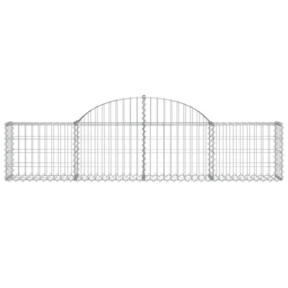 Cesti Gabbioni ad Arco 12 pz 200x30x40/60 cm Ferro Zincato