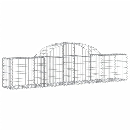 Cesti Gabbioni ad Arco 13 pz 200x30x40/60 cm Ferro Zincato
