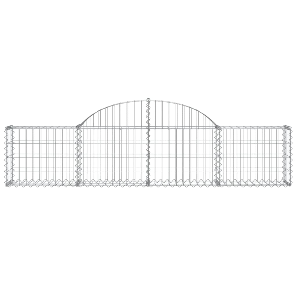 Cesti Gabbioni ad Arco 13 pz 200x30x40/60 cm Ferro Zincato