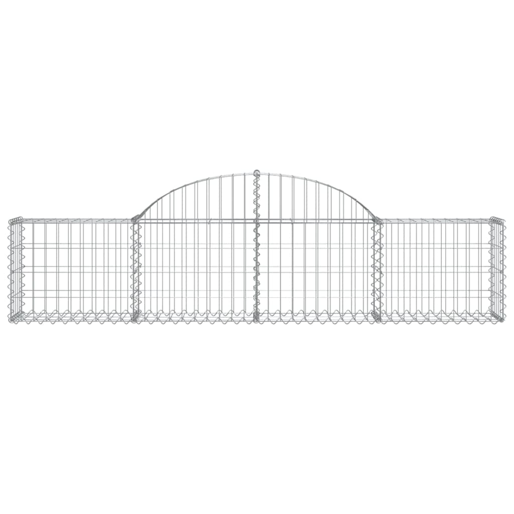 Cesti Gabbioni ad Arco 14 pz 200x30x40/60 cm Ferro Zincato