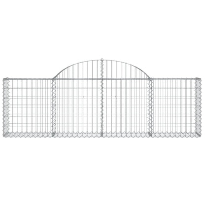 Cesti Gabbioni ad Arco 8 pz 200x30x60/80 cm Ferro Zincato