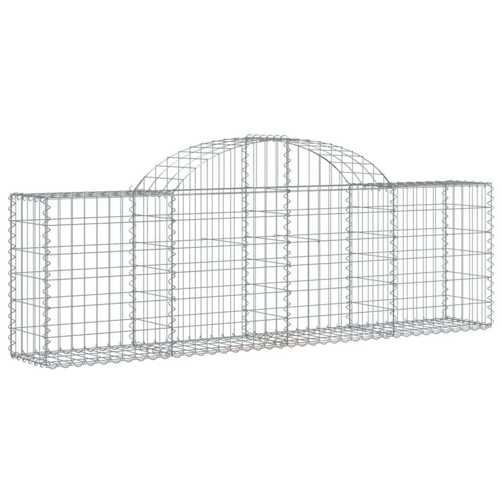 Cesti Gabbioni ad Arco 18 pz 200x30x60/80 cm Ferro Zincato