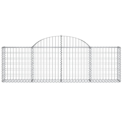 Cesti Gabbioni ad Arco 25 pz 200x30x60/80 cm Ferro Zincato