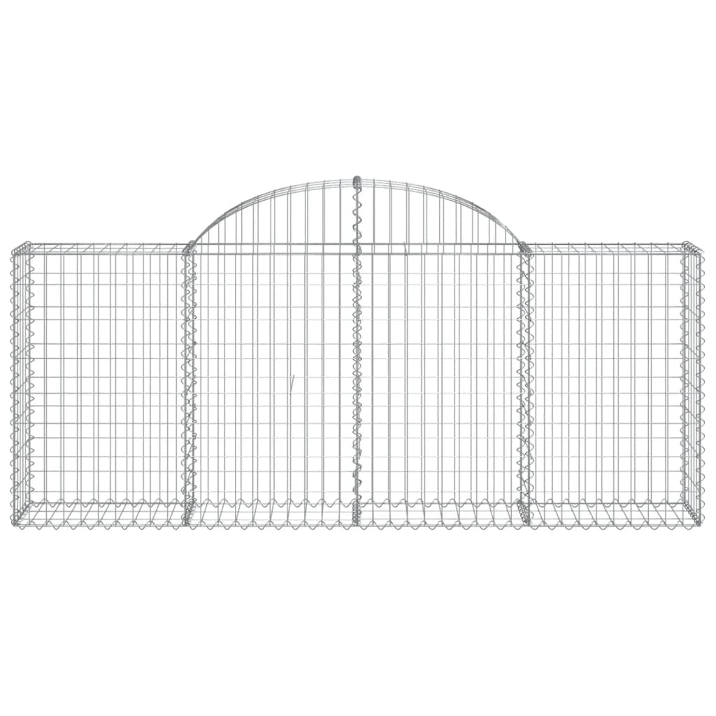 Cesti Gabbioni ad Arco 2 pz 200x30x80/100 cm Ferro Zincato