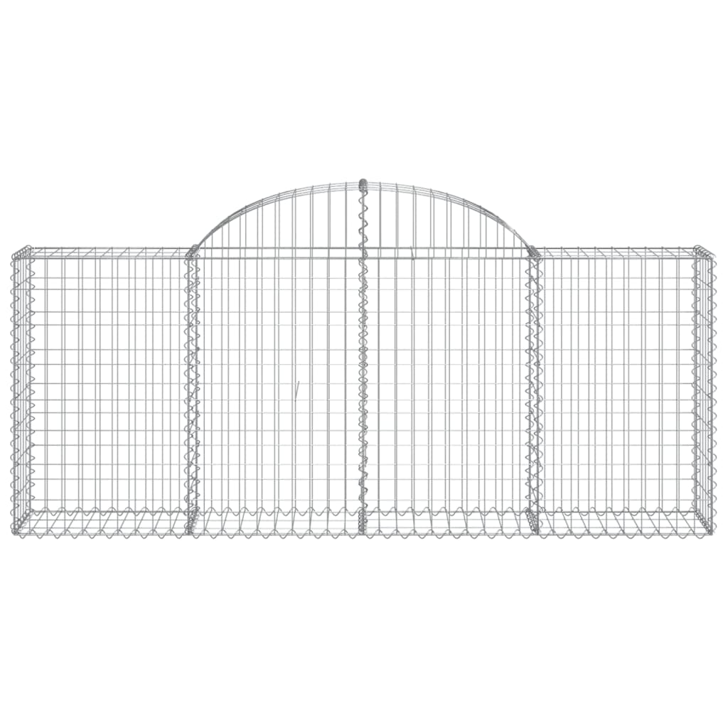 Cesti Gabbioni ad Arco 3 pz 200x30x80/100 cm Ferro Zincato