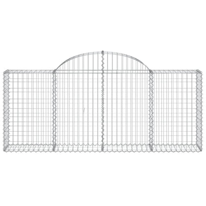 Cesti Gabbioni ad Arco 3 pz 200x30x80/100 cm Ferro Zincato