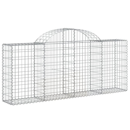 Cesti Gabbioni ad Arco 4 pz 200x30x80/100 cm Ferro Zincato
