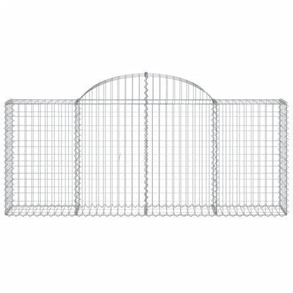 Cesti Gabbioni ad Arco 5 pz 200x30x80/100 cm Ferro Zincato
