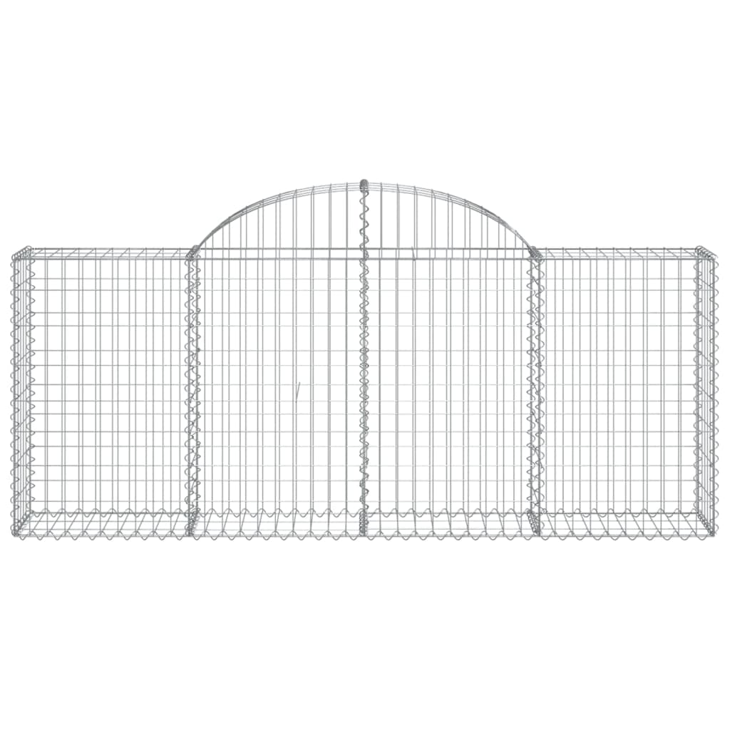 Cesti Gabbioni ad Arco 9 pz 200x30x80/100 cm Ferro Zincato