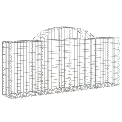 Cesti Gabbioni ad Arco 10 pz 200x30x80/100 cm Ferro Zincato