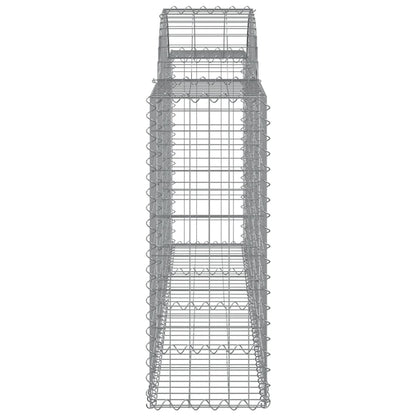 Cesti Gabbioni ad Arco 14 pz 200x30x80/100 cm Ferro Zincato