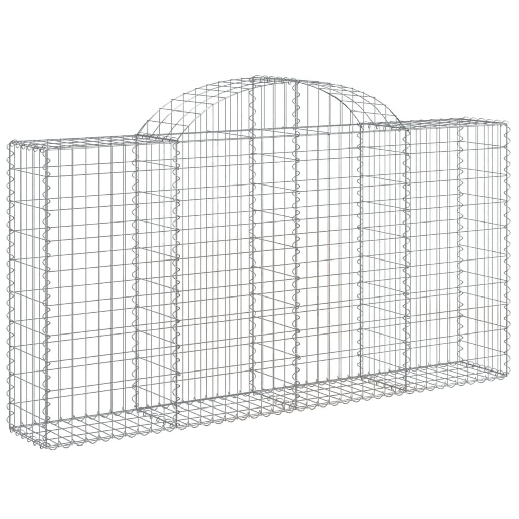 Cesti Gabbioni ad Arco 5 pz 200x30x100/120 cm Ferro Zincato