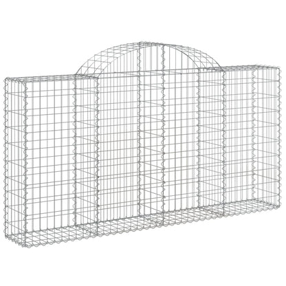 Cesti Gabbioni ad Arco 12 pz 200x30x100/120 cm Ferro Zincato