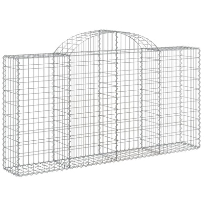 Cesti Gabbioni ad Arco 18 pz 200x30x100/120 cm Ferro Zincato