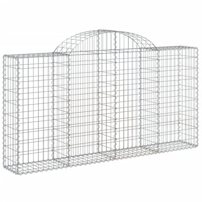 Cesti Gabbioni ad Arco 25 pz 200x30x100/120 cm Ferro Zincato