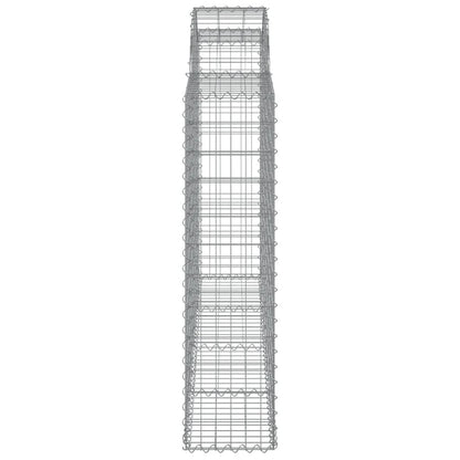 Cesti Gabbioni ad Arco 4 pz 200x30x120/140 cm Ferro Zincato