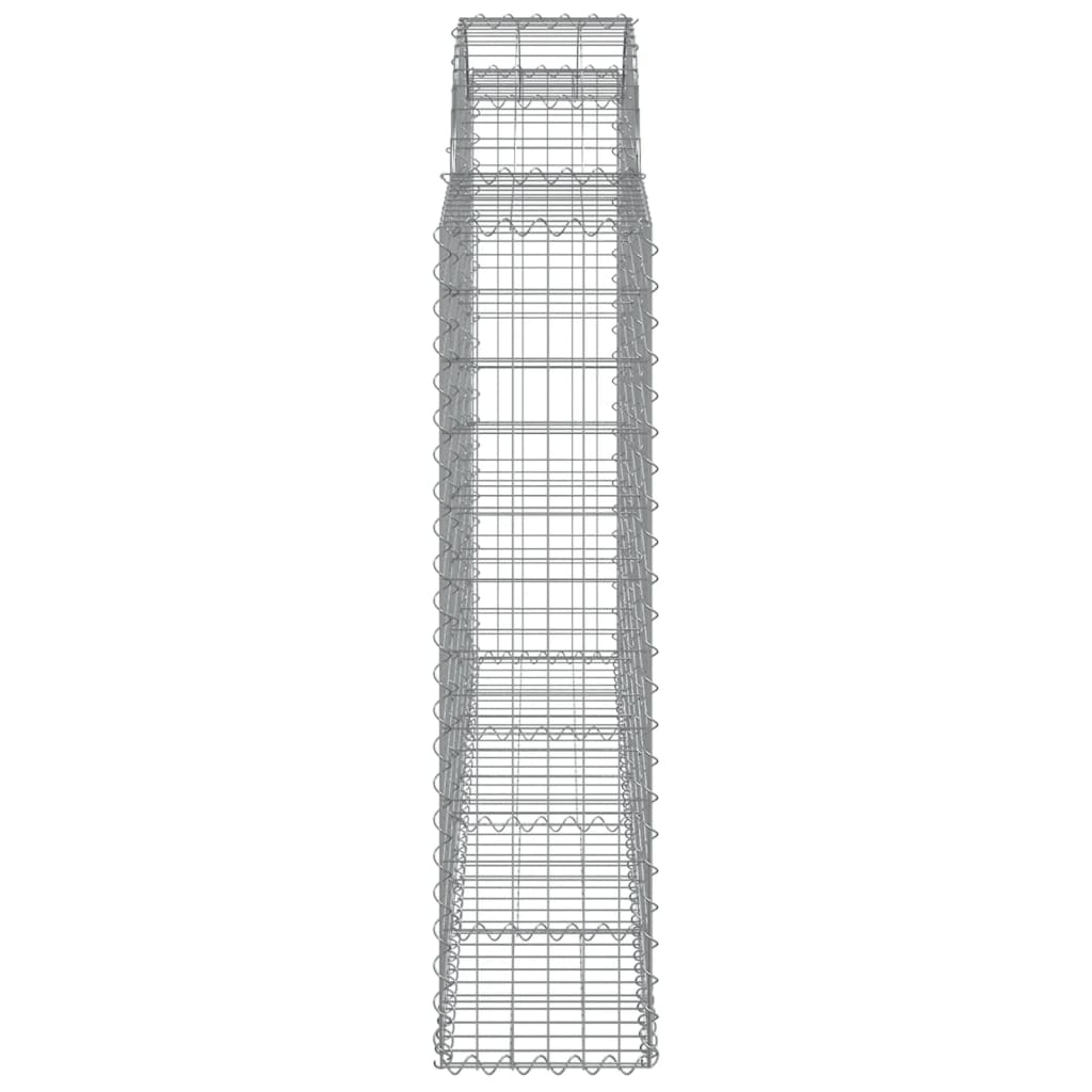 Cesti Gabbioni ad Arco 6 pz 200x30x120/140 cm Ferro Zincato