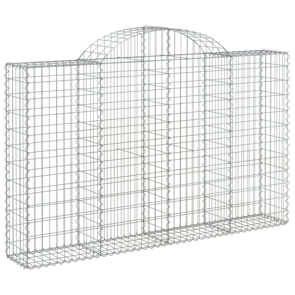 Cesti Gabbioni ad Arco 10 pz 200x30x120/140 cm Ferro Zincato