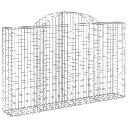 Cesti Gabbioni ad Arco 20 pz 200x30x120/140 cm Ferro Zincato