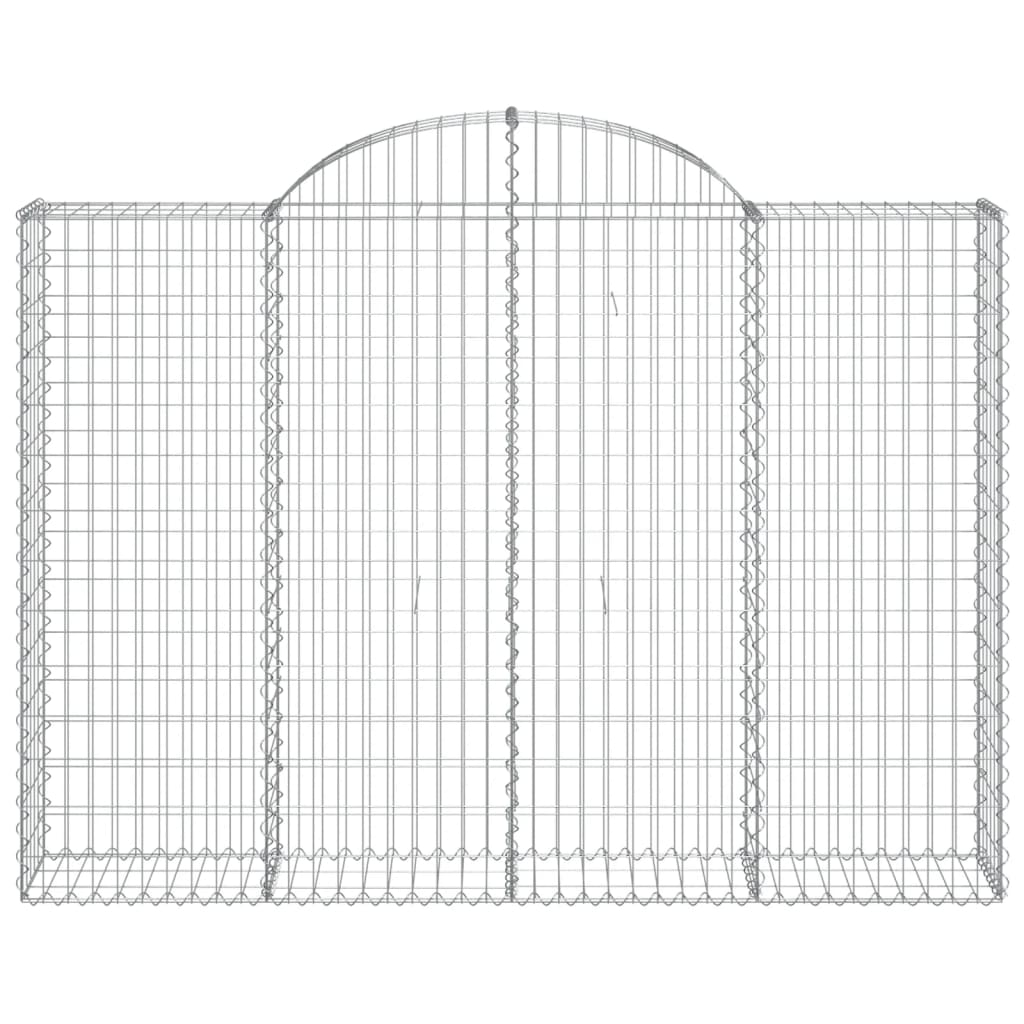 Cesti Gabbioni ad Arco 8 pz 200x30x140/160 cm Ferro Zincato
