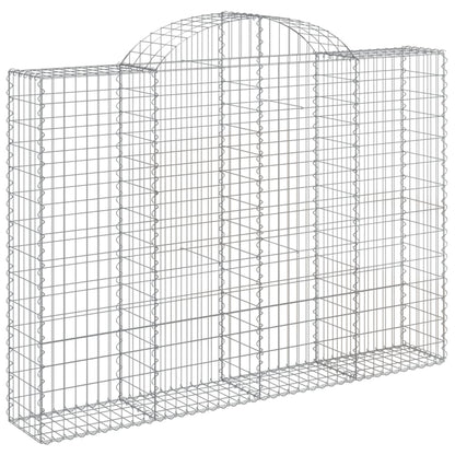 Cesti Gabbioni ad Arco 25 pz 200x30x140/160 cm Ferro Zincato