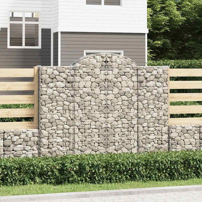 Cesti Gabbioni ad Arco 12 pz 200x30x160/180 cm Ferro Zincato