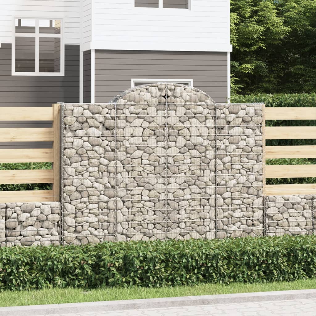 Cesti Gabbioni ad Arco 18 pz 200x30x160/180 cm Ferro Zincato