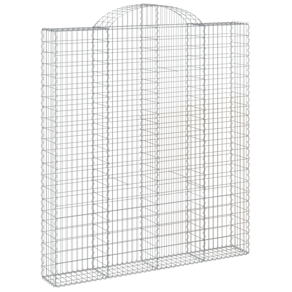 Cesti Gabbioni ad Arco 10 pz 200x30x220/240 cm Ferro Zincato