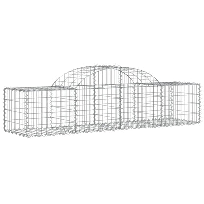 Cesti Gabbioni ad Arco 2 pz 200x50x40/60 cm Ferro Zincato