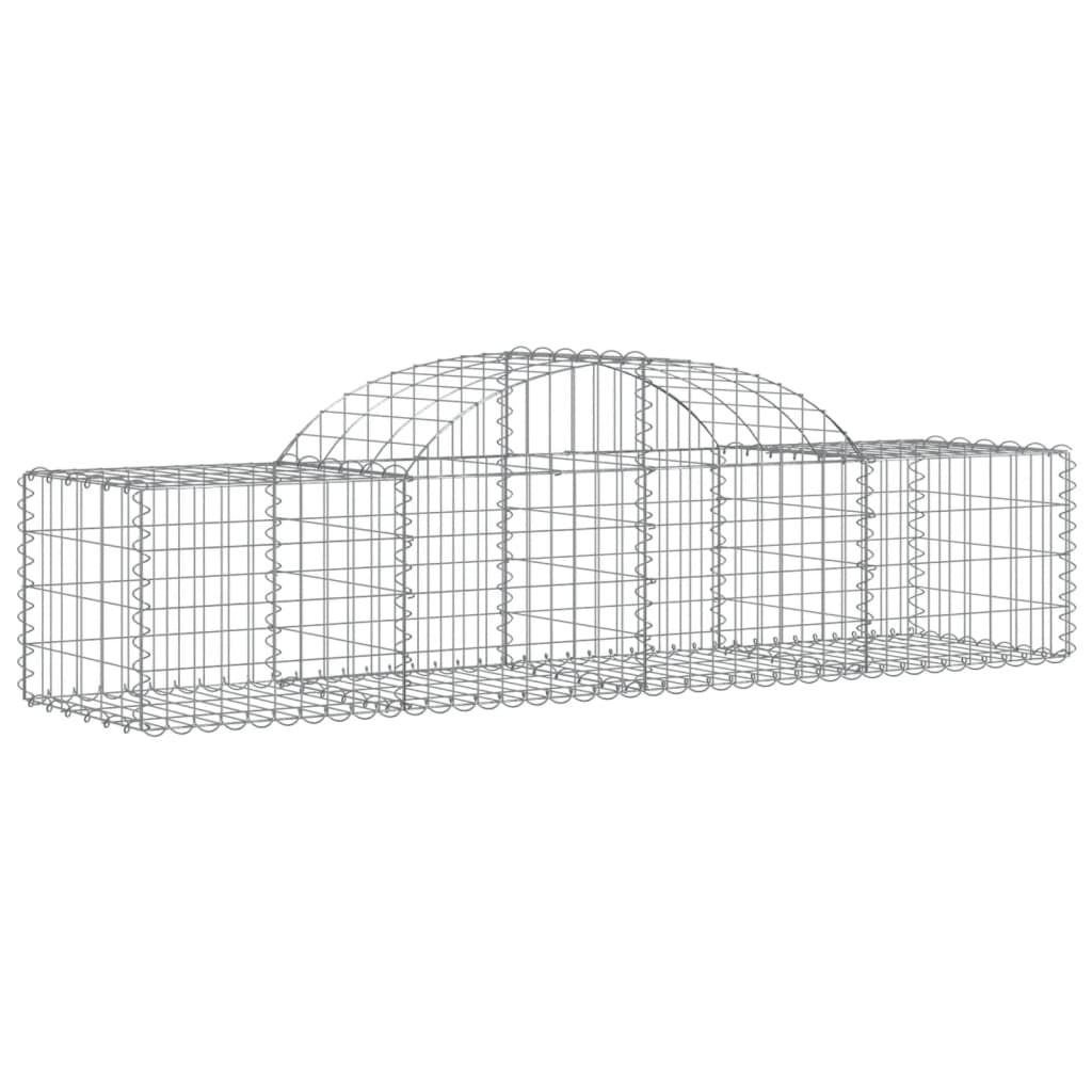Cesti Gabbioni ad Arco 6 pz 200x50x40/60 cm Ferro Zincato