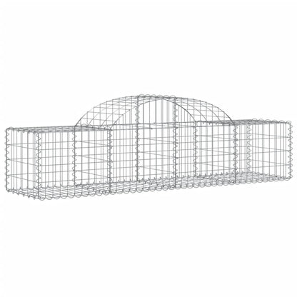 Cesti Gabbioni ad Arco 7 pz 200x50x40/60 cm Ferro Zincato