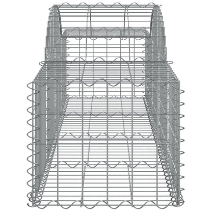 Cesti Gabbioni ad Arco 7 pz 200x50x40/60 cm Ferro Zincato