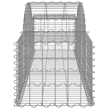Cesti Gabbioni ad Arco 9 pz 200x50x40/60 cm Ferro Zincato