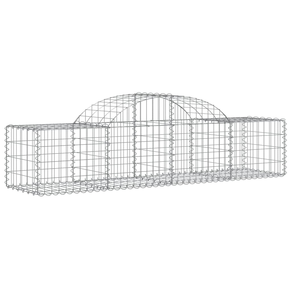 Cesti Gabbioni ad Arco 10 pz 200x50x40/60 cm Ferro Zincato