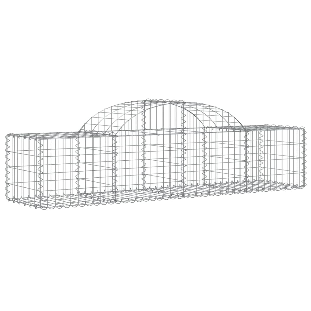 Cesti Gabbioni ad Arco 11 pz 200x50x40/60 cm Ferro Zincato