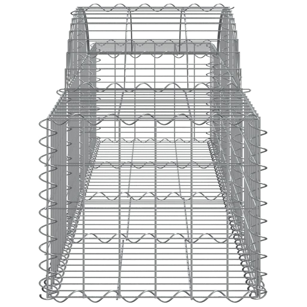 Cesti Gabbioni ad Arco 12 pz 200x50x40/60 cm Ferro Zincato