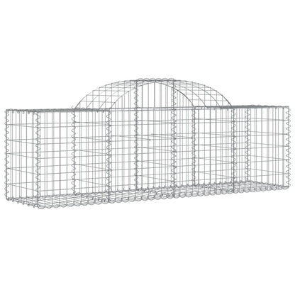 Cesti Gabbioni ad Arco 6 pz 200x50x60/80 cm Ferro Zincato