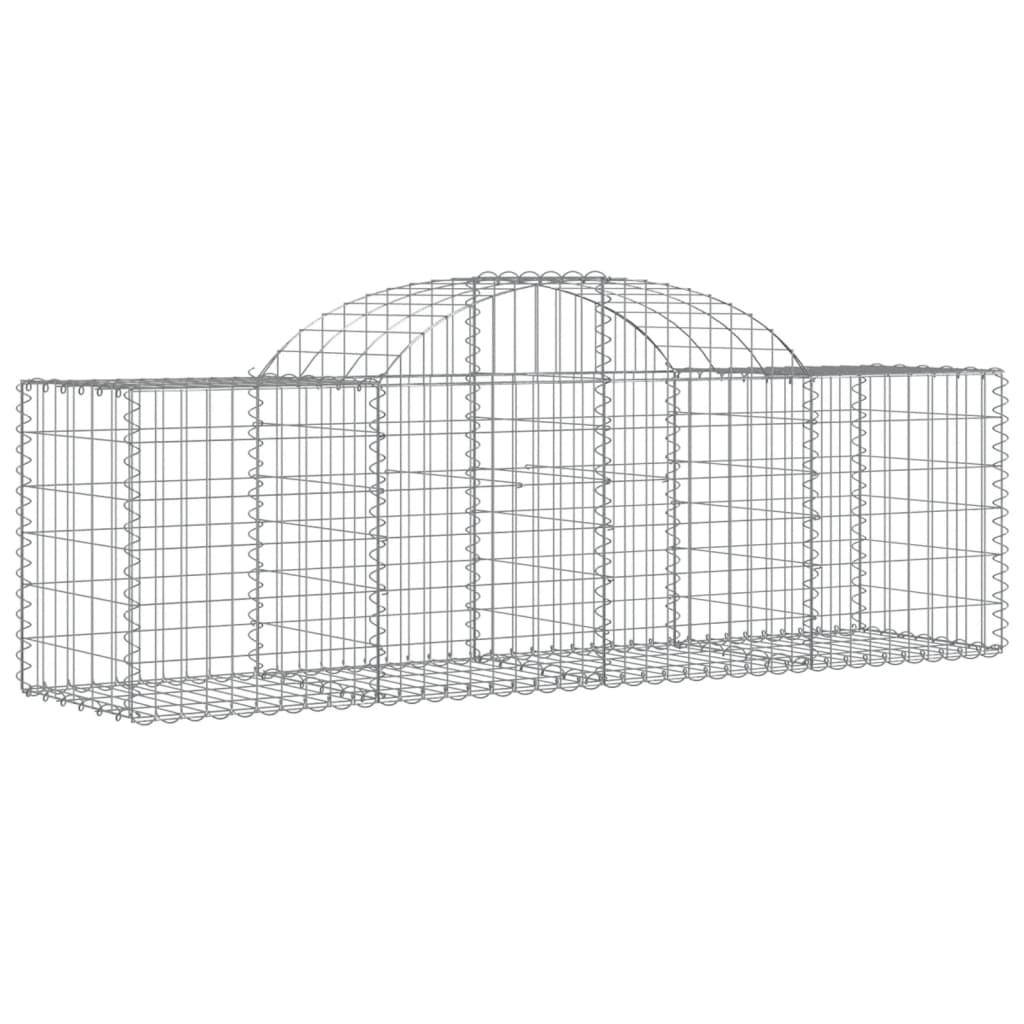 Cesti Gabbioni ad Arco 7 pz 200x50x60/80 cm Ferro Zincato