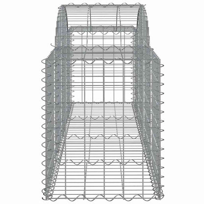 Cesti Gabbioni ad Arco 12 pz 200x50x60/80 cm Ferro Zincato