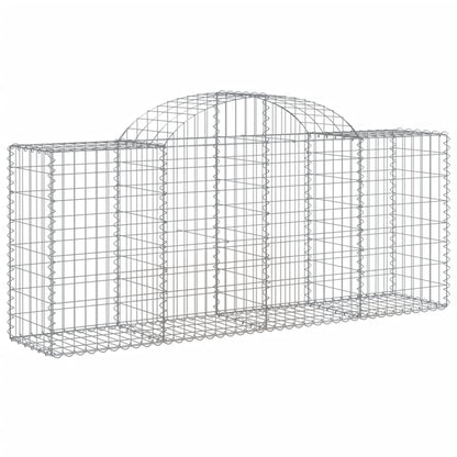 Cesti Gabbioni ad Arco 4 pz 200x50x80/100 cm Ferro Zincato