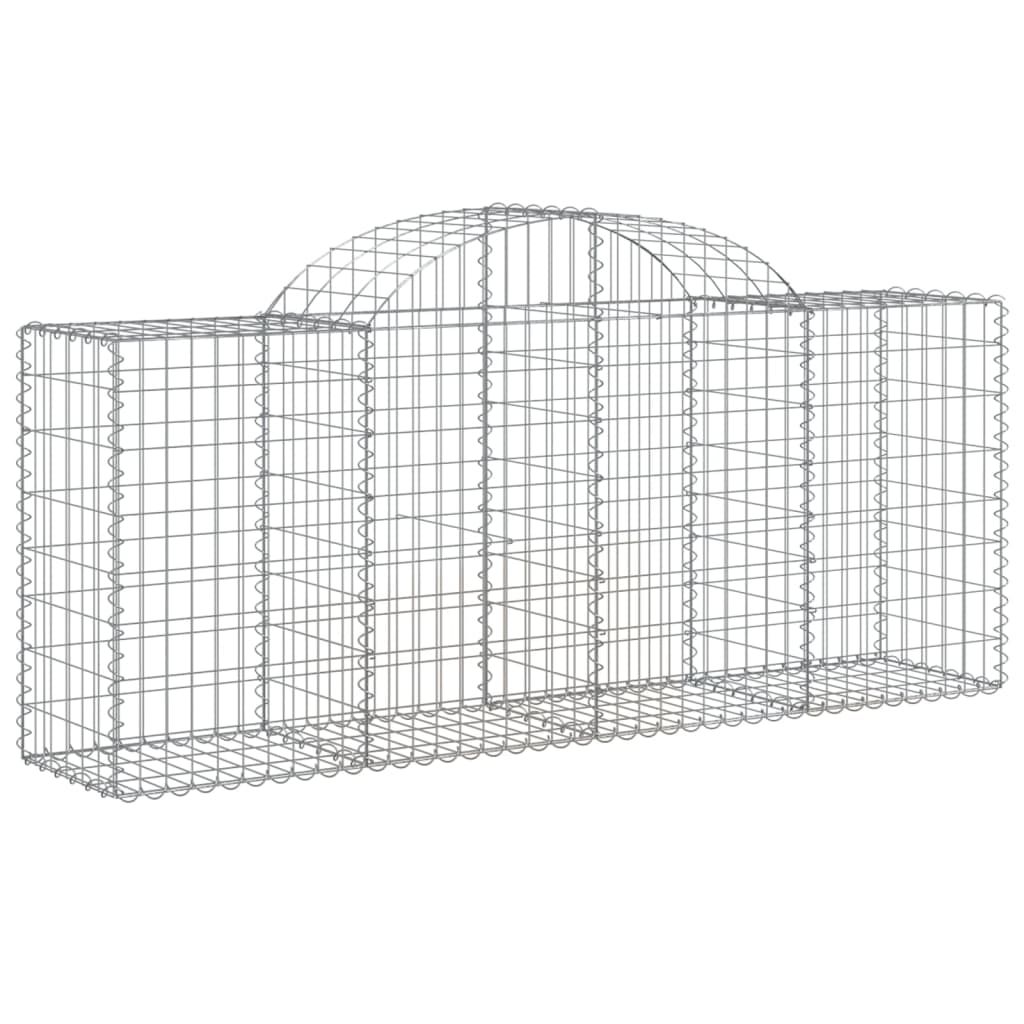 Cesti Gabbioni ad Arco 9 pz 200x50x80/100 cm Ferro Zincato