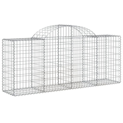 Cesti Gabbioni ad Arco 9 pz 200x50x80/100 cm Ferro Zincato