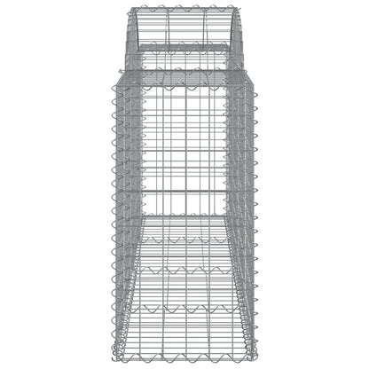 Cesti Gabbioni ad Arco 9 pz 200x50x80/100 cm Ferro Zincato